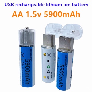 2021 New USB AA 1.5V battery 5900mAh USB rechargeable lithium ion battery AA 1.5V battery for Remote