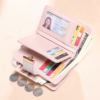 ❏₪✠new style wallet Korean version of the short women s wallet Fashion color short wallet, buckle, z
