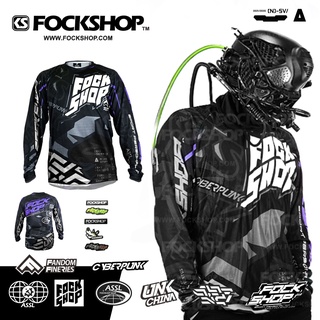 ◐Cyberpunk long-sleeved T-shirt COS special quick-drying clothes game battle suit, say FOCKSHOP original