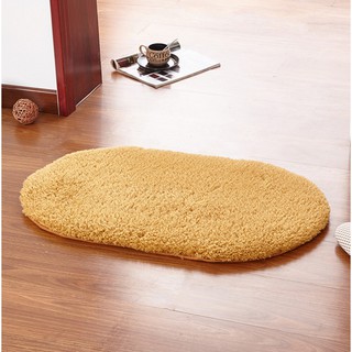 home 40*60CM Home Living Bedroom Cashmere Oval Carpet Mat Blanket