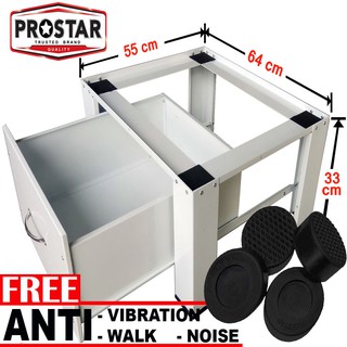 Prostar Washing Machine Stand, Ref Stand, with Drawer / Washing Machine free ANTI-VIB PADS