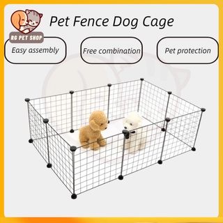 Dog Cage Stackable Pet Fence 35*35CM Cat Rabbit Pet Cage DIY Pet Metal Wire Kennel Extendable