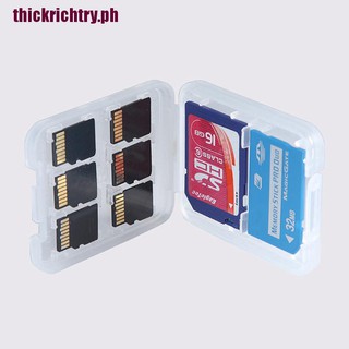 {trichtry}8 Slots Micro SD TF SDHC MSPD Memory Card Protecter Box Storage Case Holder