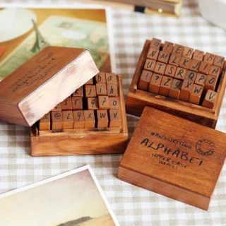 Wooden Alphabet Stamp (Wood Case)