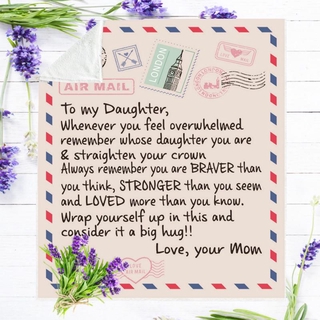 Letter blanket for your daughter/wife/son/girlfriend The warmest throw blanket in Winter bedroom living room (8)