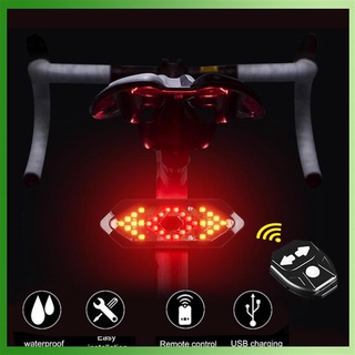 HOT 【Lowest price】Waterproof Bike Light Remote Turn Signal Bicycle Tail Light for Bicycle USB Rechar