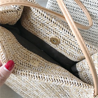 2021 Rattan Beach Straw Bag Korean Shoulder Bag Rattan Sling Bag Hand Woven Bali Bag (4)