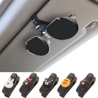 Universal Car Auto Sun Visor Glasses Box Creative Multifunctional Cartoon Sunglasses Clip Card Ticket Holder Fastener Pen Case Glasses Frame Car Accessories