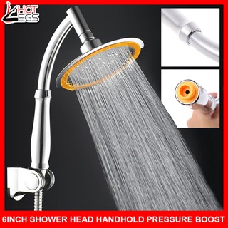 6inch Shower Head Handhold Pressure Boost Shower Nozzle Universal Shower Head Sprinkler