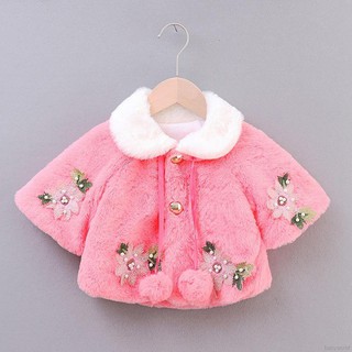 bbworld Baby Girls Outerwear Clothes Winter Coat Printed Cute Warm Jacket Wool Coat (3)