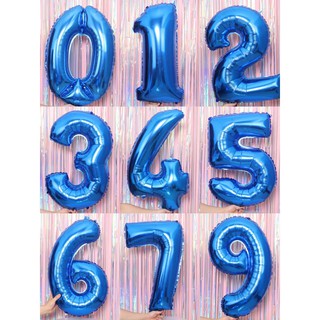 32 inches Dark blue color design number 0 - 9 party decorations aluminum foil balloon