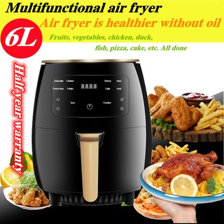 Air Fryer 6L Touch Digital Display Home Multi-function Large Capacity Fully Automatic Fries Oven