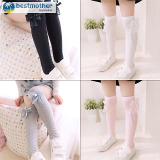 BM❤ Sweet Kids Lace Knee High Long Socks Bowknot Stockings
