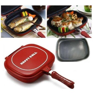 Happycall DOUBLE SIDED GRILL FRYING PAN Korean imported NON STICK fry pan pressure pan Multi-Purpose