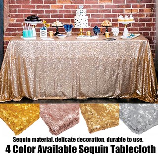 New Sparkly Sequin Tablecloth 130cm Square For Weddi_WL