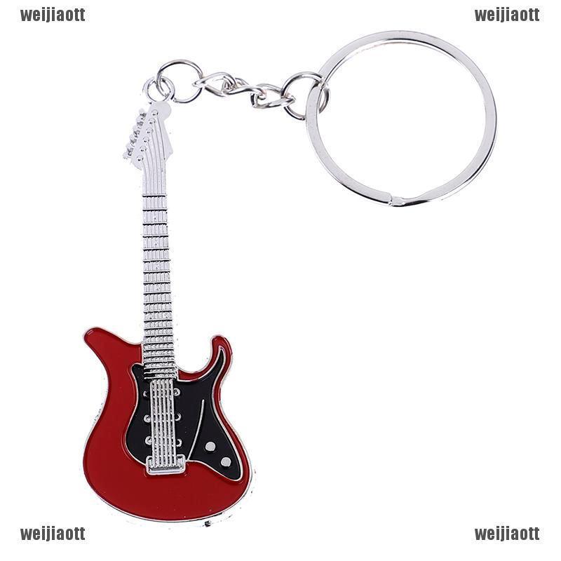WEIJIAOTT Creative metal electric guitar mini keychain key chain key ring gifts