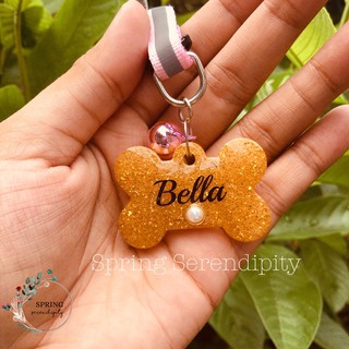 Resin Handmade Resin Dog/ Cat Tag with collar