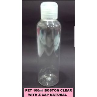 100ml Boston Clear PET Plastic Bottle (10pcs)