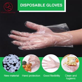 Disposable Clear Plastic Gloves - 100 Pieces Disposable Cooking,Cleaning,Food Handling Work Gloves
