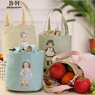 【COD】【HOT】Girl Print Thermal Insulated Lunch Storage Cooler Case Pouch Lunch Box