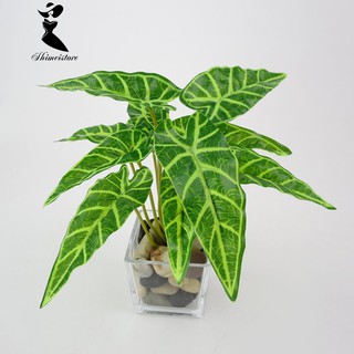 【COD】shimei Fake Leaf Foliage Green Indoor Outdoor Artificial Plant Office Garden Decor (3)