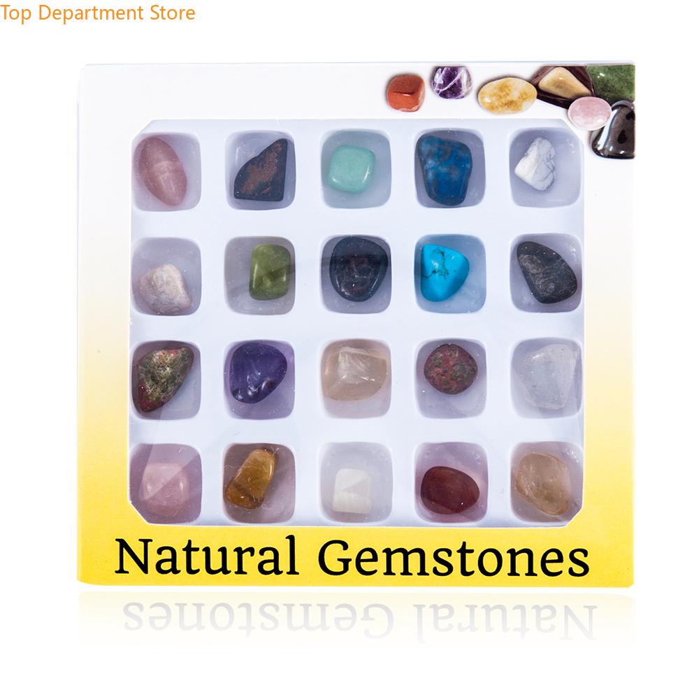 20xNatural Crystal Gemstone Healing Stone Collection Display (2)