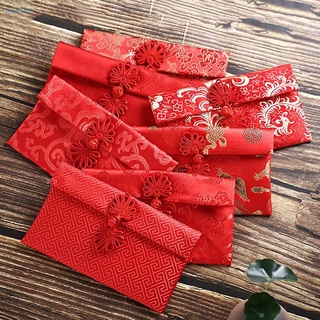 HODRD-Chinese Red Envelope Style Wedding Purse Handmade Good Luck Money Bag