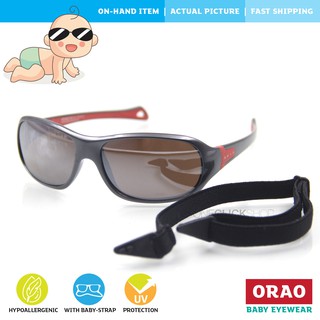 Orao Baby Sunglass Baby Eye UV Protection with Soft Strap - Black