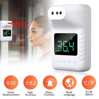 Non-contact Infrared Thermometer Wall-Mounted Automatic Forehead Thermometers Digital Temperature Fe