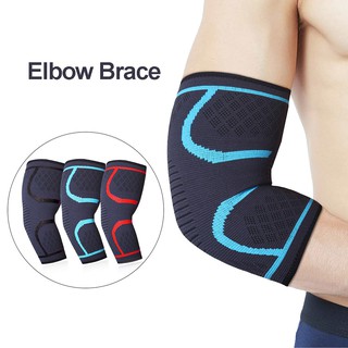 【Ready Stock】▧1PC Elbow Brace Elastic Gym Sport Protective Pad Absorb Sweat Sport Basketball Arm Sle