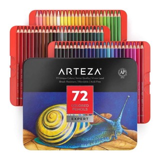ARTEZA Professional Colored Pencils (Tin Box) Set of 72 Colors