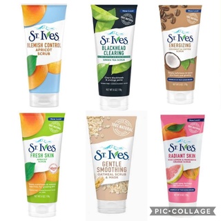 【Ready Stock】◐St Ives Facial Scrub Blemish Control/Apricot/Green Tea/Pink Lemon/Oatmeal/Coffee