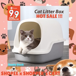Cat litter 【Ready Stock】Cat Litter Box Covered w/ Scoop