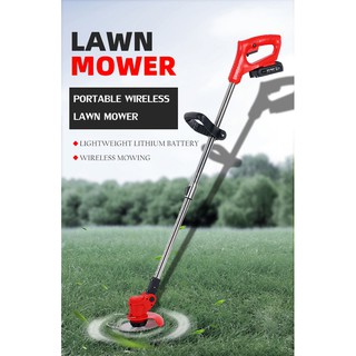 NEW❂△Grass Trimmer Electric Lawn Mower 36V/48V Li-ion Battery Cutter Garden power tools Freebies