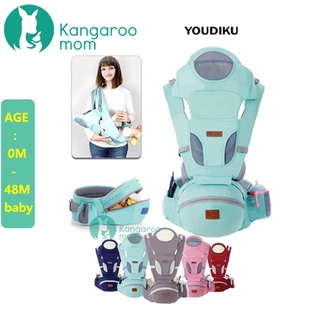 Kangaroomom Baby Carrier Infant Comfortable Breathable Multifunctional Sling Backpack Hip Seat Carri