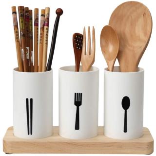 FL Kitchen Cutlery Utensil Holder Caddy Flatware Spoon Organizer Storage for Kitchen Countertop