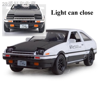 ℗✵▤New 1:28 Initial D Toyota TRUENO AE86 Diecast Model Car Toy Sound&Light Gift