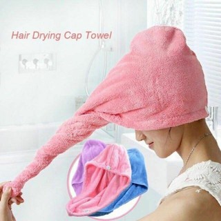 Microfiber Hair Drying Bath Towel Cap Spa Wrap Quick