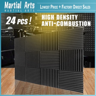 24 Pack- Acoustic Panels foam Engineering sponge Wedges Soundproofing Panels 1inch x 12 inch x 12inc (1)