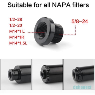 dehonest 5/8-24 to 1/2-20 to M14 Car Fuel Filter Barrel Thread Adapter for NAPA 4003 WIX