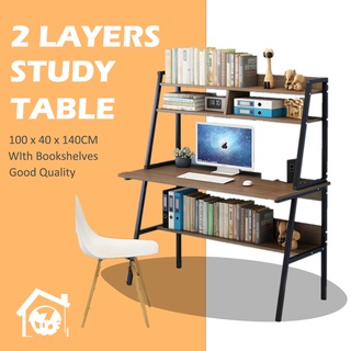 Multi-Function Computer Table Study Table with bookshelves 100x40 desktop dimensions