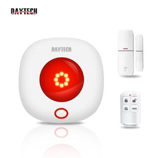 DAYTECH Wireless Home Security Alarm System JH007-DS01 Wireless Siren With Door Sensor Remote Controller 433Mhz 90dB Sound for Home/Elderly/Nursing House/Hospital