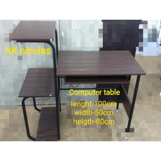 computer table with shelves