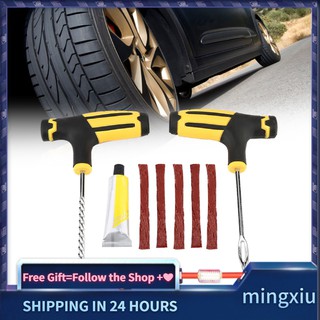 Mingxiu Complete Set Tubeless Tire Flat Repair Tool Kit Fit For Cars Auto Trucks