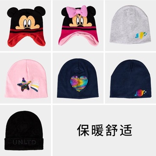 Disney Children Hat Winter Plus Velvet Warm Thickened Ear Protection Baby Wool Hat