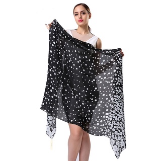 Beach Pareo Summer Women Dot Printed Plus Size Shawls Wraps Cover-ups S9A18765