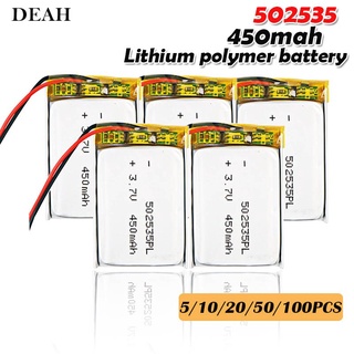 3.7V 450mAh 502535 Lipo Lithium Polymer Rechargeable Battery For MP3 MP4 MP5 DIY GPS Bluetooth Heads