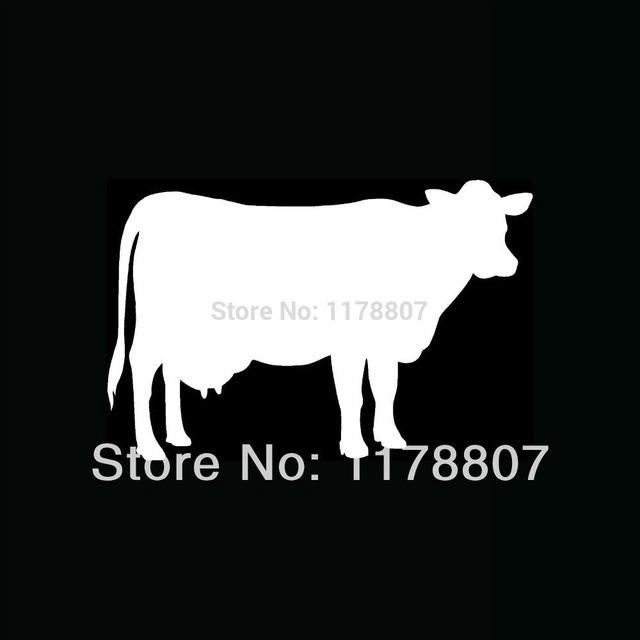 14 cm x 10 cm Creative Cow Animal Beef Die Cut Vinyl Decal