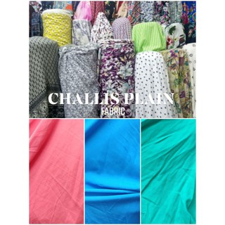 Challis Fabric PLAIN ( Sold per Yard ) Smooth & Cool