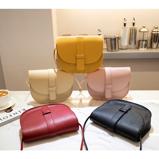 YZ Korean Trendy solid color saddle shell women's shoulder bag yazi 2934